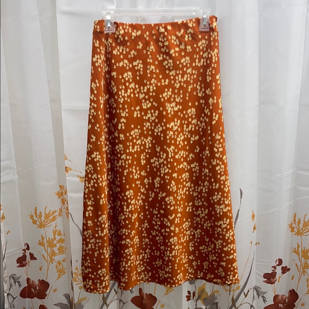 Floral Print A-Line Skirt
